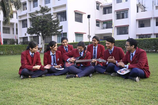 Campus lawns and academic blocks