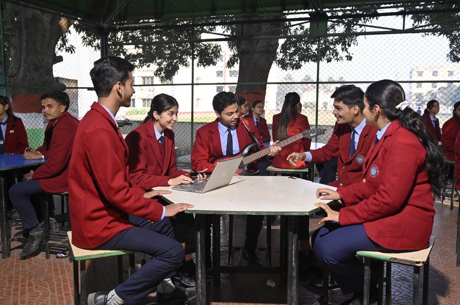 ITM students in the library